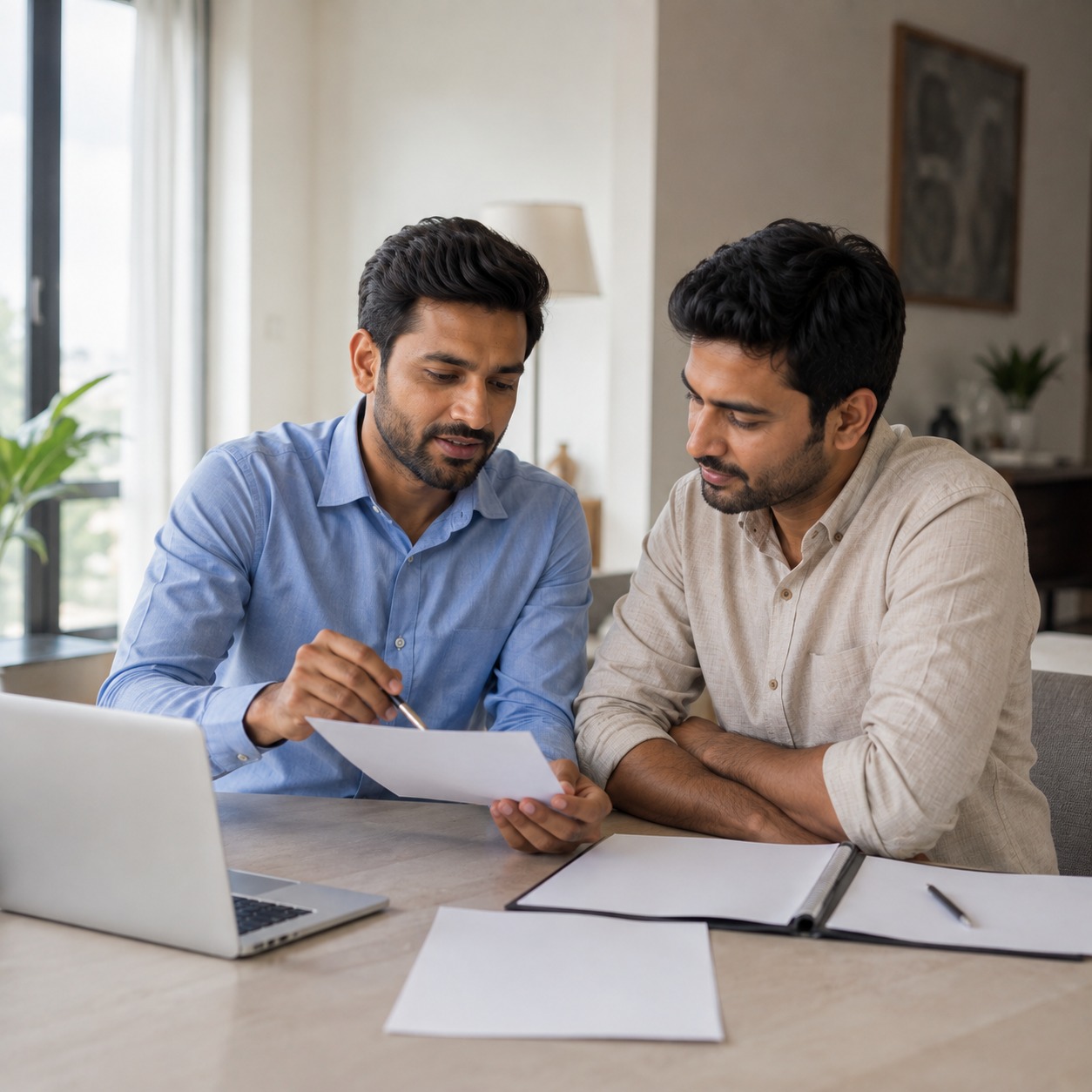 Reviewing subsidy paperwork together